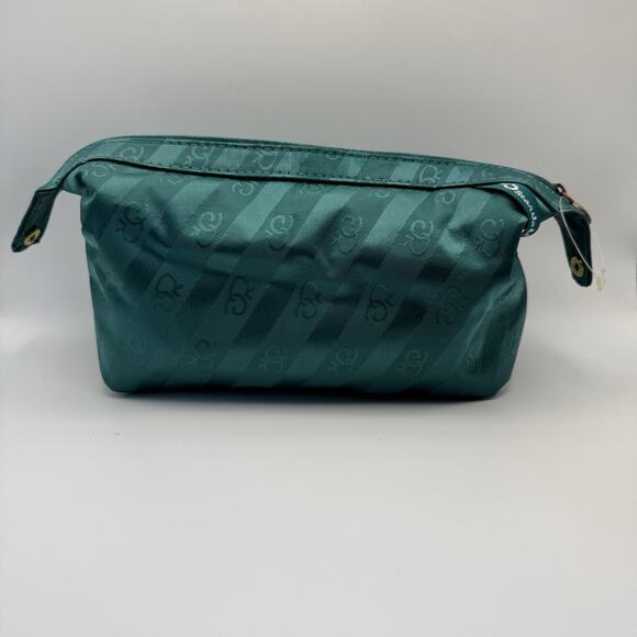 Oscar De La Renta Women Green Makeup Bag One Size New W/out‎ Tags Vintage Zipper - Picture 1 of 6